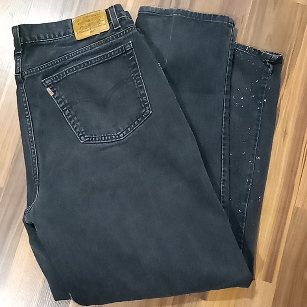 Vintage Men's Levi's 545 Loose 42x34 (Real 41x33) Loose Black Jeans Brown Tab
